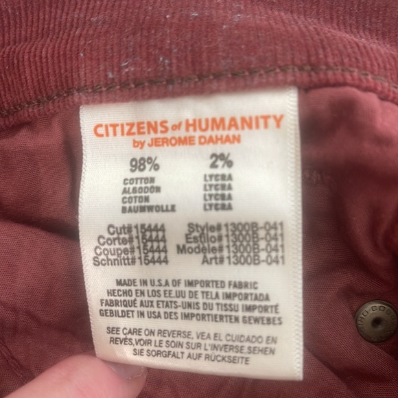 Host Pick! Citizens of Humanity Corduroy Low Rise Skinny Jeans - Picture 10 of 12